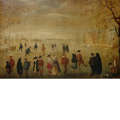 Lot 40 - Manner of Hendrick Avercamp Elegant Couples...