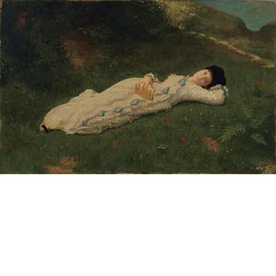 Lot 98 - Matthijs Maris Dutch, 1839-1917 Lady Reclining...