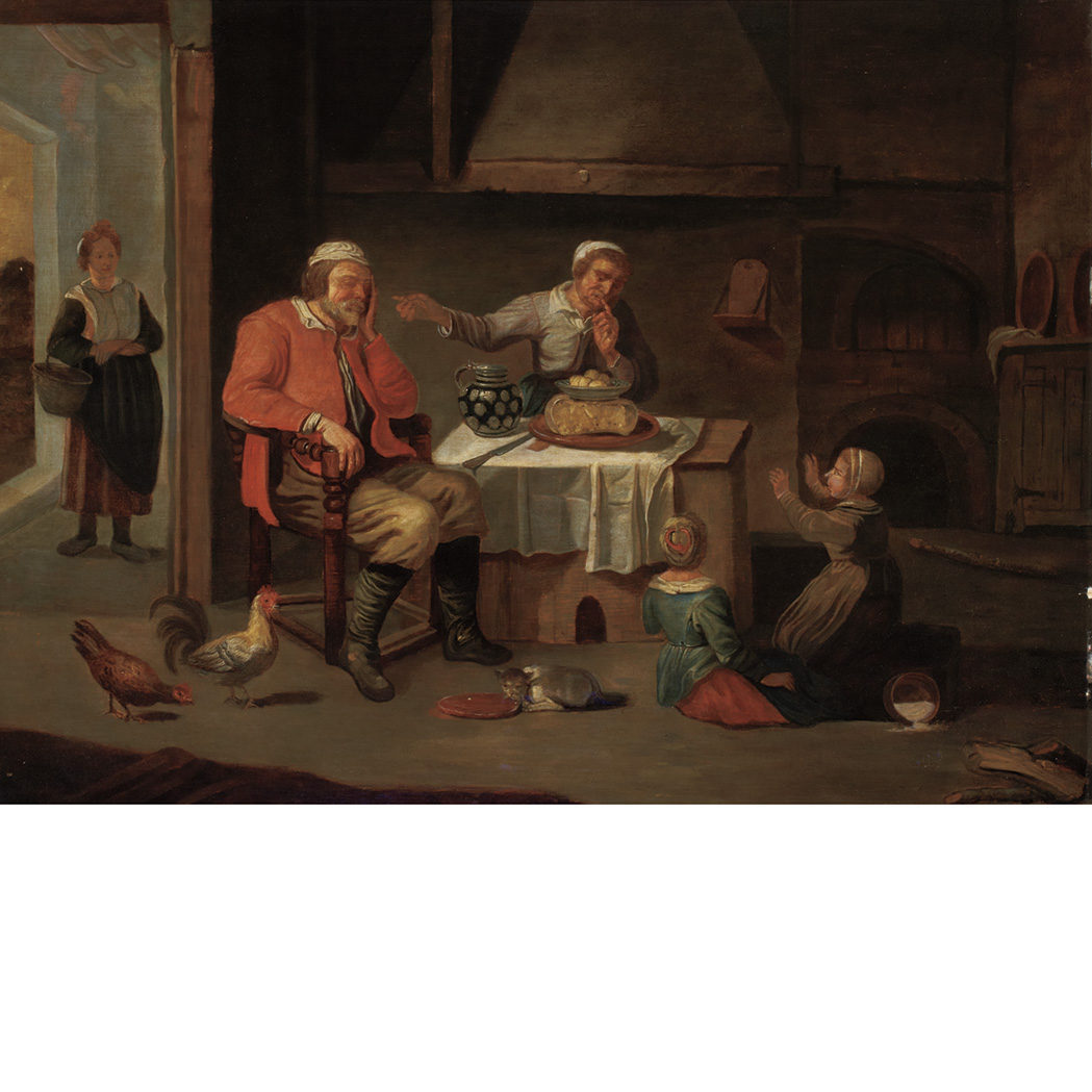 Lot 45 - Circle of David Ryckaert 17th Century Asleep...