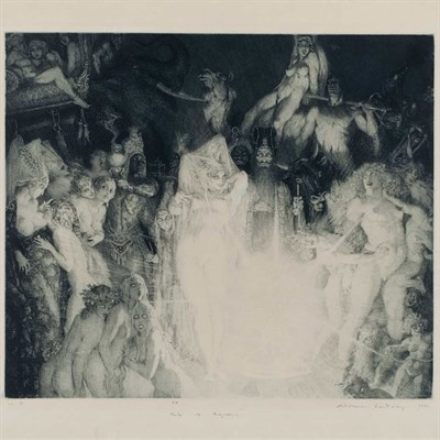 Lot 103 - Norman Lindsay ENTER THE MAGICIANS Etching,...