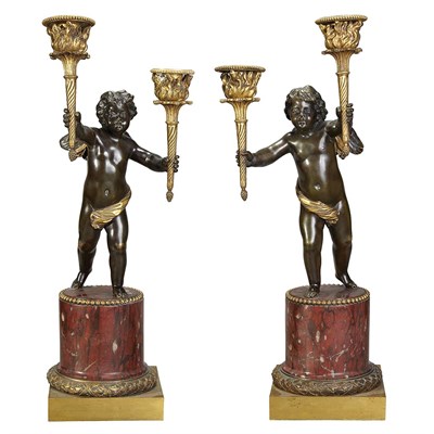 Lot 446 - Pair of Louis XVI Style Gilt and...