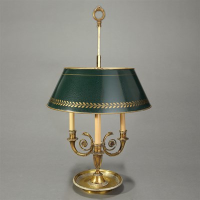 Lot 481 - Empire Style Gilt-Bronze Bouillotte Lamp With...