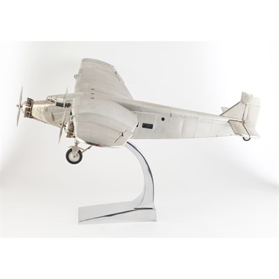 Lot 229 - Art Deco Style Model of an Airplane Chromed...