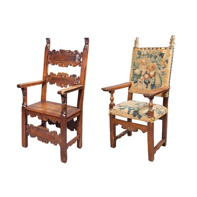 Lot 140 - Italian Baroque Tapestry Upholstered Walnut...