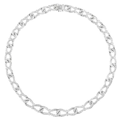 Lot 326 - White Gold and Diamond Necklace