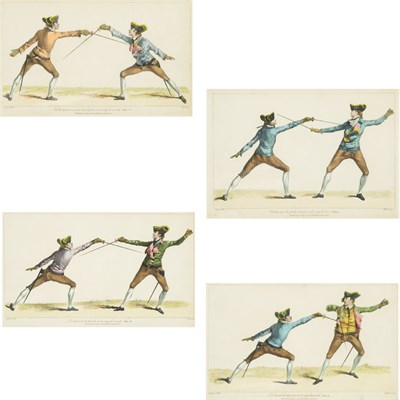 Lot 490 - After J. Gwyn [FENCING STUDIES] Four...