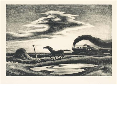 Lot 15 - Thomas Hart Benton (1889-1975) THE RACE (FATH...