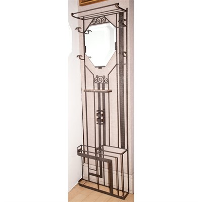 Lot 222 - Art Deco Marble and Steel Hall Stand Height 6...