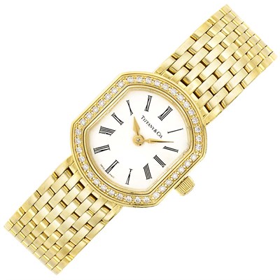 Lot 368 - Lady's Gold and Diamond 'Mark Coupe Resonator' Wristwatch, Tiffany & Co.