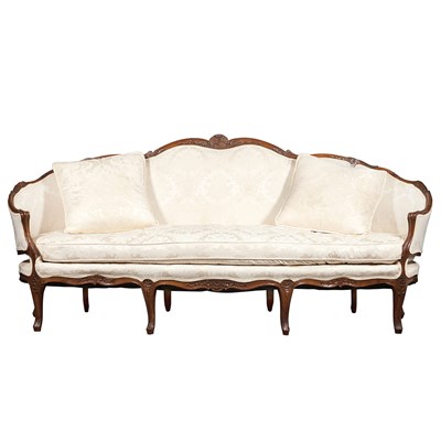 Lot 202 - Provincial Louis XV Walnut Canape 18th Century...