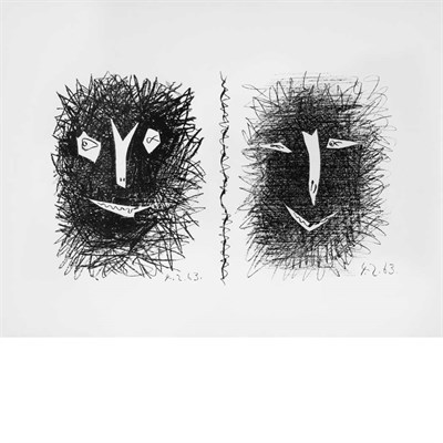 Lot 144 - Pablo Picasso COUVERTURE MOURLOT IV: DEUX...