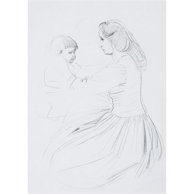 Lot 53 - Augustus Edwin John British, 1878-1961 Dorelia...