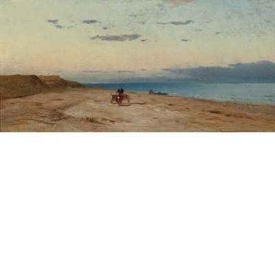 Lot 40 - Samuel Colman American, 1832-1920 Cart on the...