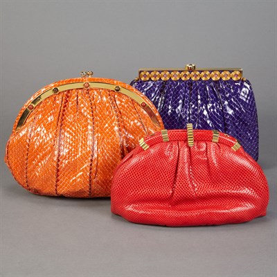 Lot 730 - Group of Three Judith Leiber Reptile and...