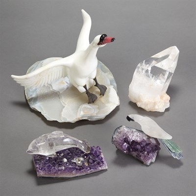 Lot 441 - Group of Hardstone and Mineral Table Articles...