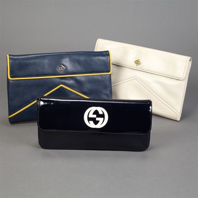 Lot 734 - Group of Three Gucci Leather Clutches