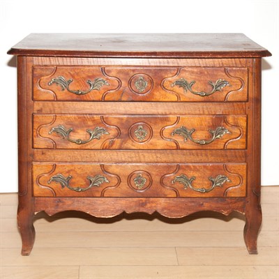 Lot 387 - Provincial Louis XV Carved Fruitwood...