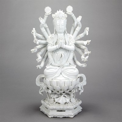 Lot 393 - Chinese Blanc de Chine Porcelain Figure of...