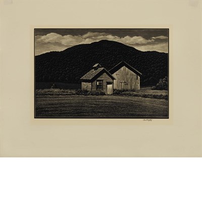 Lot 46 - Asa Cheffetz (1897-1965) FARM BUILDINGS; TWO...