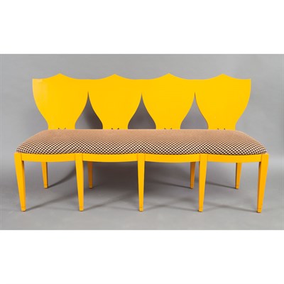Lot 154 - Painted Chair Back Settee Contemporary Length...