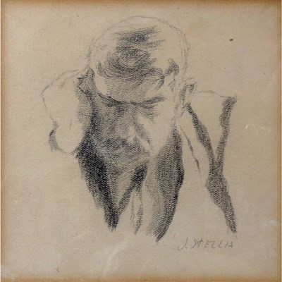 Lot 100 - Joseph Stella Italian/American, 1877-1946 Head...