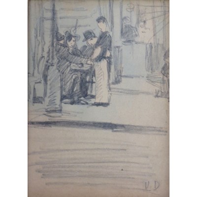 Lot 105 - Attributed to Kees van Dongen Figures on a...