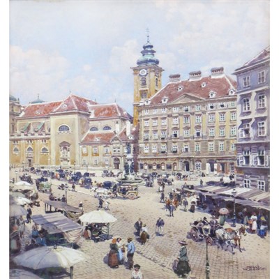 Lot 85 - Franz Poledne Austrian, 1873-1932 Freyung,...
