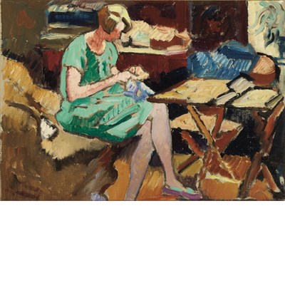 Lot 33 - Louis Valtat French, 1869-1952 Couseuse, 1922...
