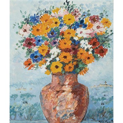 Lot 64 - Michele Cascella Italian, 1892-1989 Bouquet in...