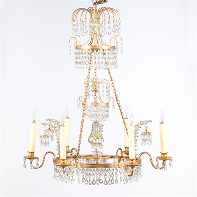 Lot 444 - Continental Neoclassical Gilt-Brass and Cut...