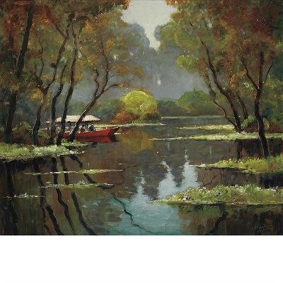 Lot 219 - Anthony Thieme American, 1888-1954 St. John's...