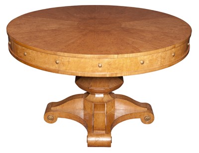 Lot 456 - Thomas Pheasant Burl Wood Library Table Height...