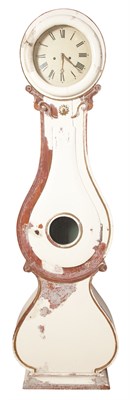 Lot 469 - Swedish Painted Tall Case Clock Height 6 feet...