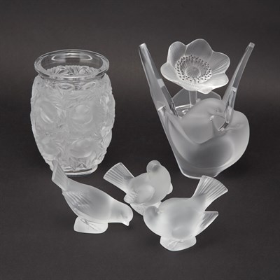 Lot 402 - Group of Lalique Molded Glass Articles Modern...