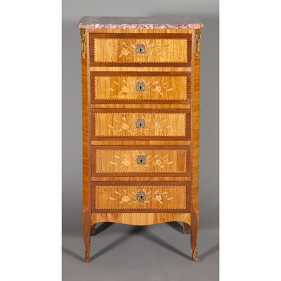 Lot 542 - Louis XVI Style Gilt-Metal Mounted Marquetry...