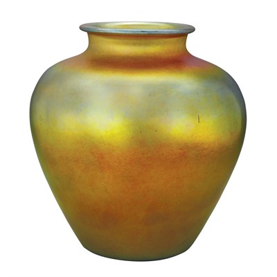 Lot 437 - Steuben Gold Aurene Glass Vase First quarter...