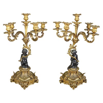 Lot 469 - Pair of Transitional Louis XV/XVI Style Gilt...