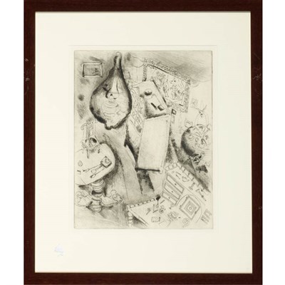 Lot 144 - Marc Chagall LES AMES MORTES Two etchings,...