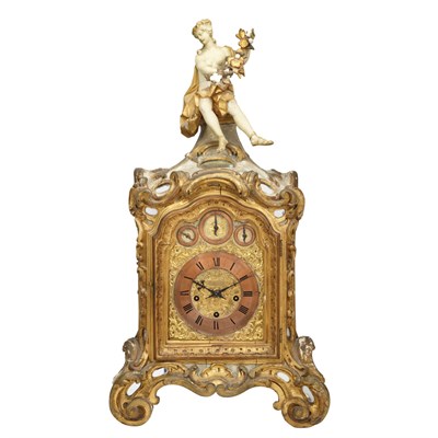 Lot 261 - Continental Rococo Carved and Gilt-Wood Clock...