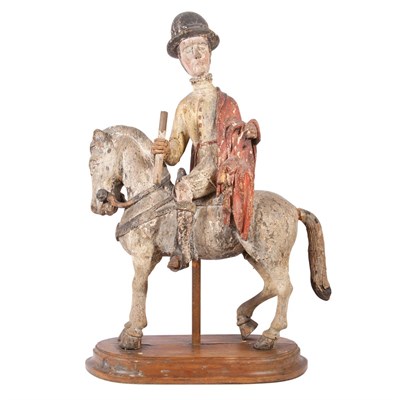 Lot 196 - Continental Polychrome Painted Figure of Saint...
