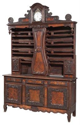 Lot 338 - French Provincial Oak and Elm Buffet à Deux...