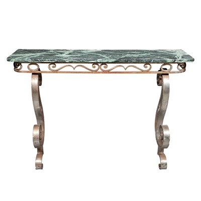 Lot 325 - Art Deco Console French, 1930s Marble, steel...