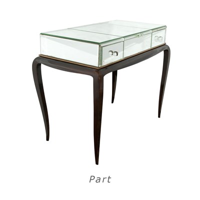 Lot 382 - Art Deco Style Mirrored Dressing Table Height...