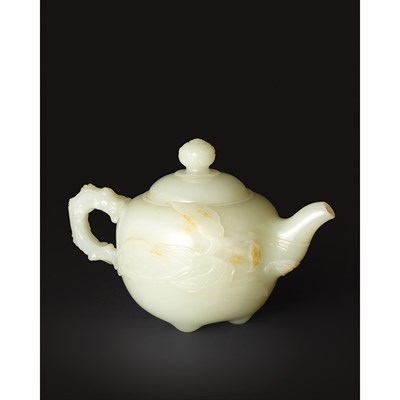 Lot 272 - Chinese White Jade Covered Wine Pot 18th...