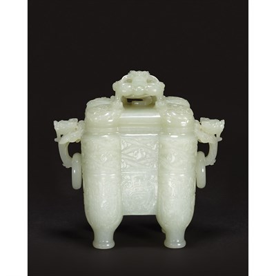 Lot 261 - Chinese Pale Celadon Jade Tulu 18th/19th...