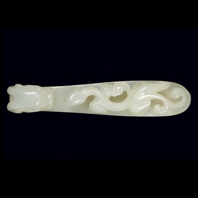 Lot 269 - Chinese White Jade Belt Hook 19th Century...