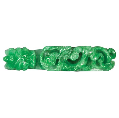 Lot 258 - Chinese Jadeite Belt Hook 19th Century Carved...