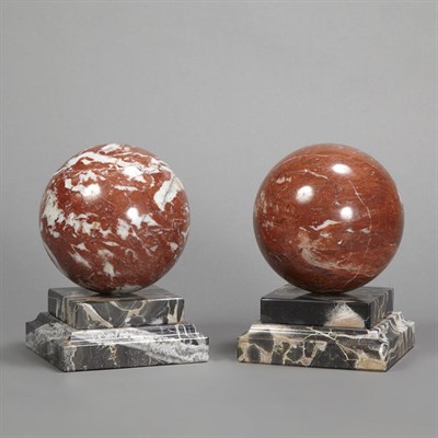 Lot 411 - Pair of Specimen Marble Bookends 1950s Height...