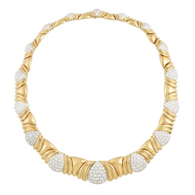 Lot 298 - Gold, Platinum and Diamond Necklace, David Webb