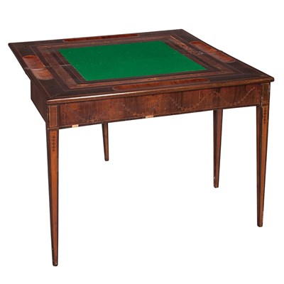 Lot 282 - Russian Rosewood and Marquetry Games Table...